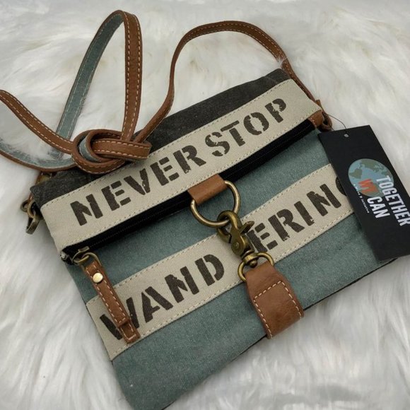 New Mona B Escape The Ordinary Up Fold-Over Crossbody - Sky Blue - Picture 2 of 10